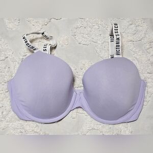 Victoria Secret Lightly Lined Demi Underwire Purple/Lavender 34D Soft Tshirt Bra